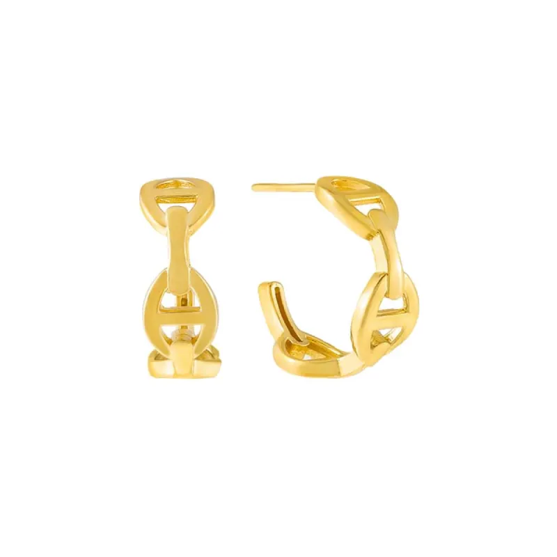 Mariner Link Hoop Earring sold by Adina Eden's