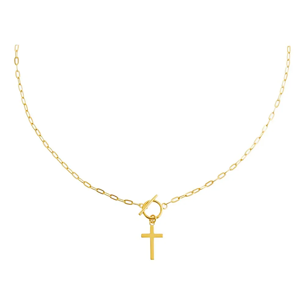 Solid Cross Toggle Necklace sold by Adina Eden's
