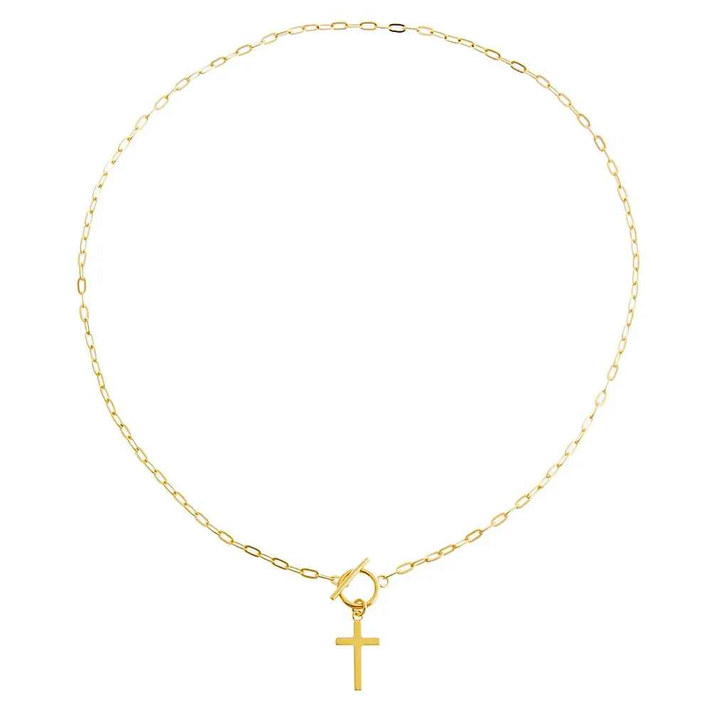 Solid Cross Toggle Necklace sold by Adina Eden's product image thumbnail 3