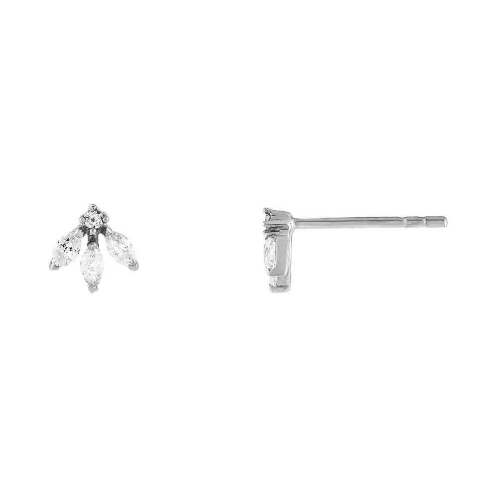 Marquise Diamond Cluster Stud Earring 14K sold by Adina Eden's product image thumbnail 4