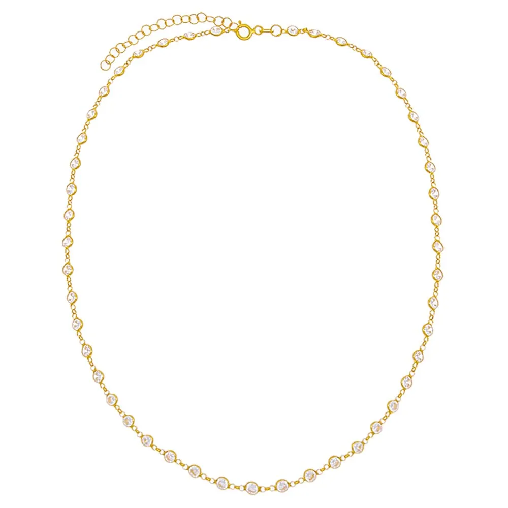 Multi Bezel Crystal Necklace sold by Adina Eden's product image thumbnail 2