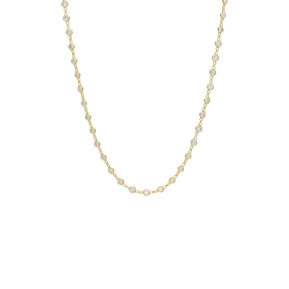 Multi Bezel Crystal Necklace sold by Adina Eden's