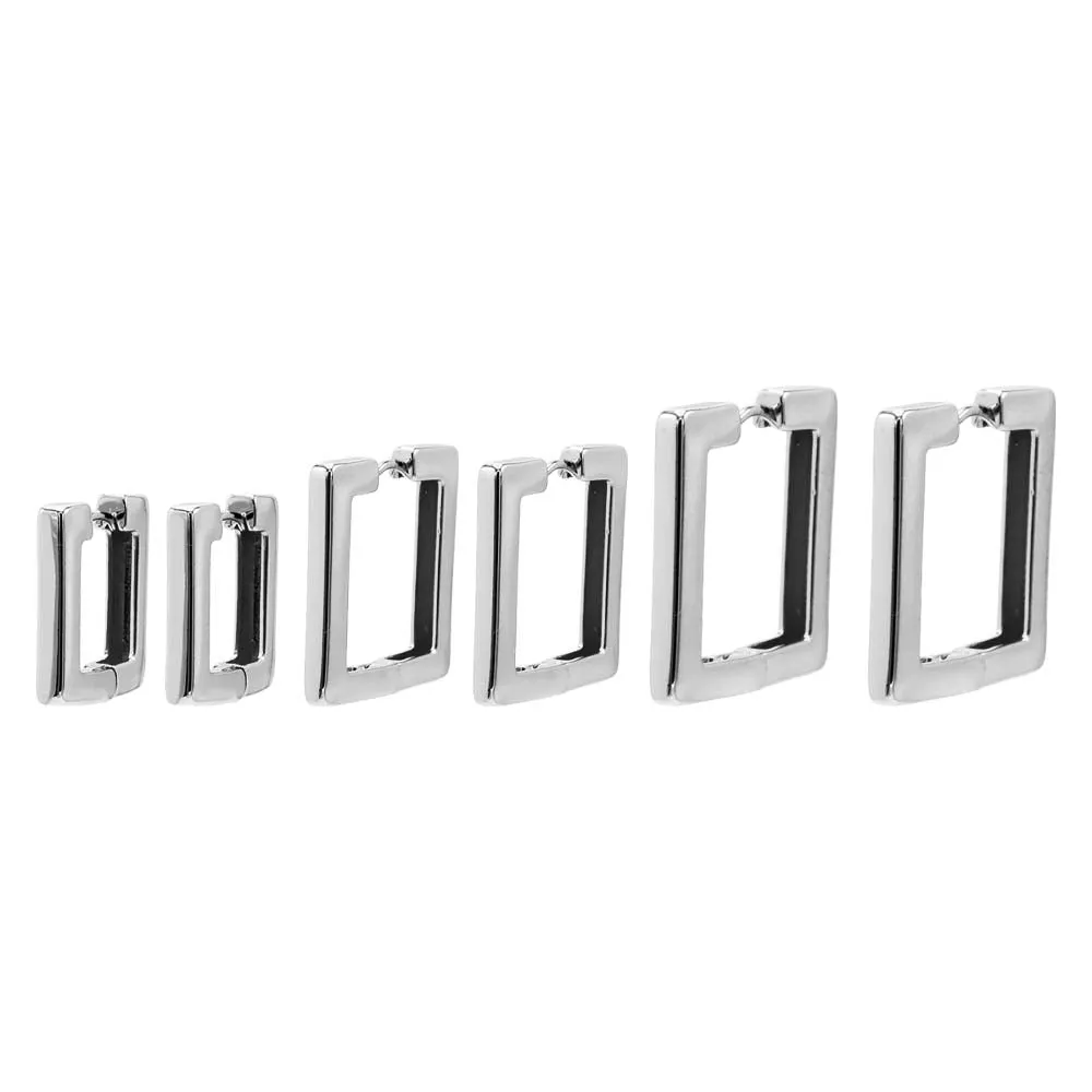 Solid Square Shape Huggie Earring Combo Set sold by Adina Eden's product image thumbnail 3