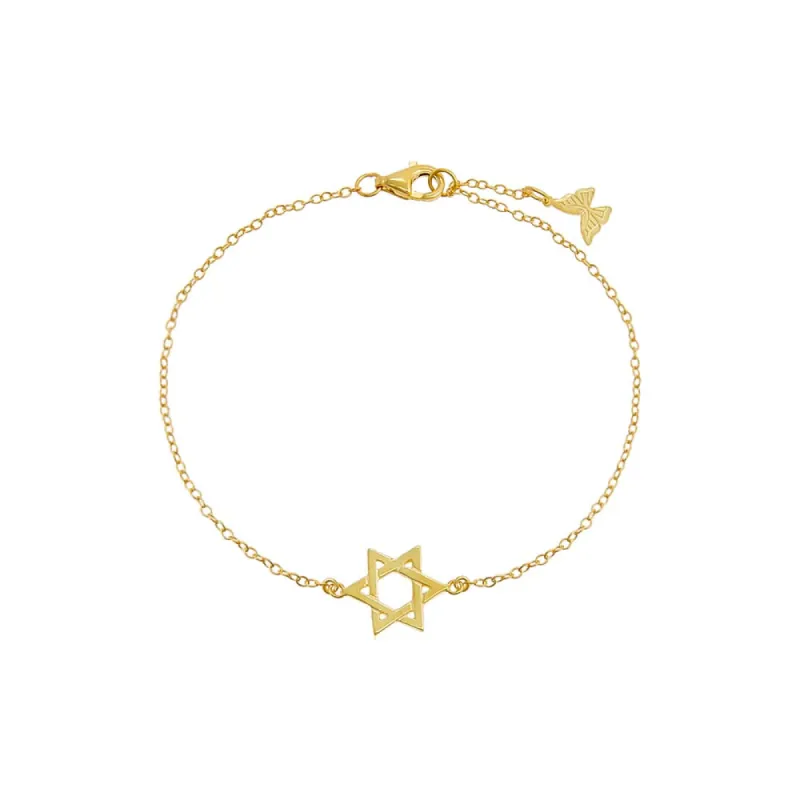 Solid Star Of David Bracelet sold by Adina Eden's