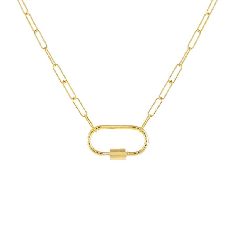 Large Toggle Oval Link Necklace sold by Adina Eden's