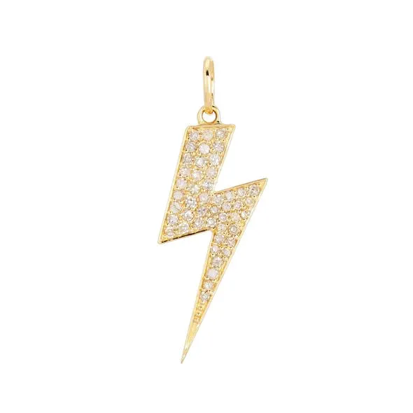 Diamond Large Lightning Bolt Charm 14K sold by Adina Eden's