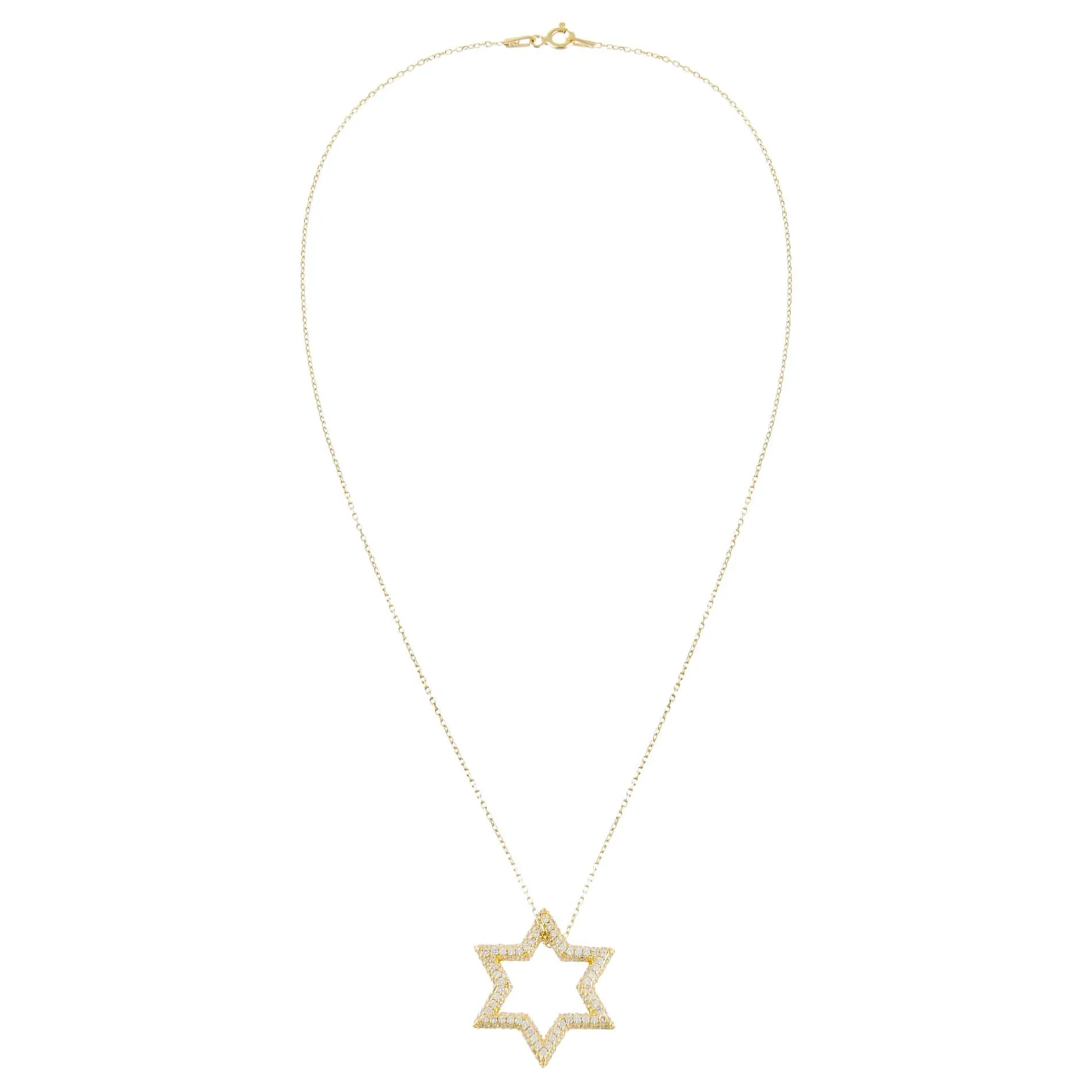 Pavé Open Starburst Charm Necklace sold by Adina Eden's product image thumbnail 2