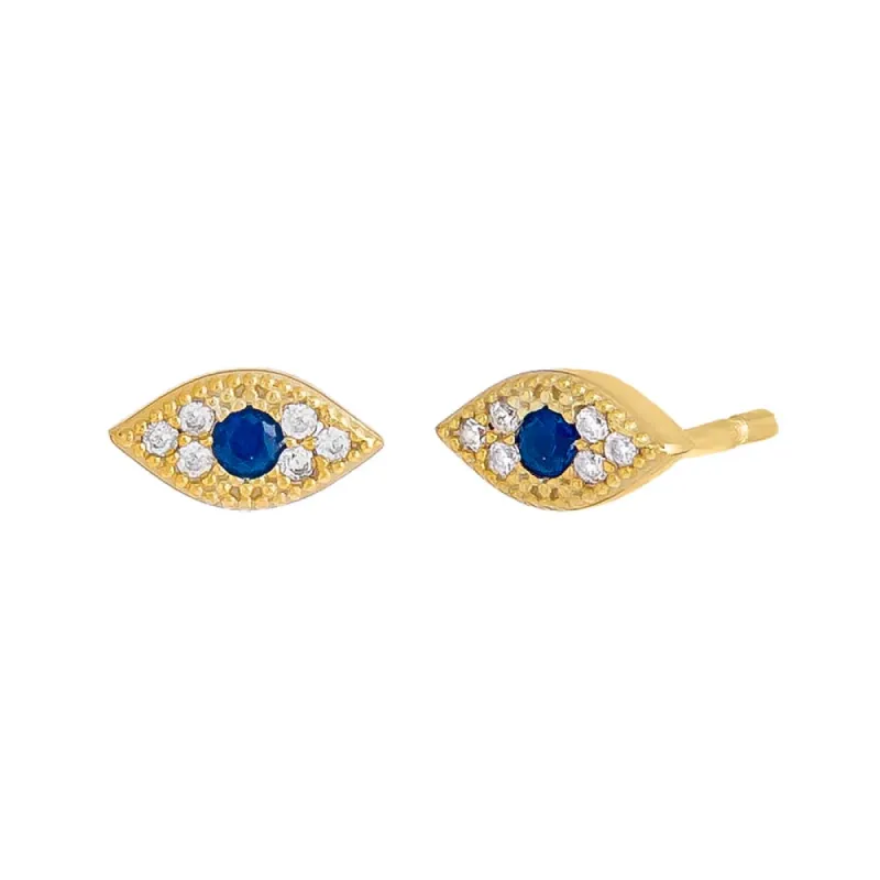 Pavé Evil Eye Stud Earring sold by Adina Eden's