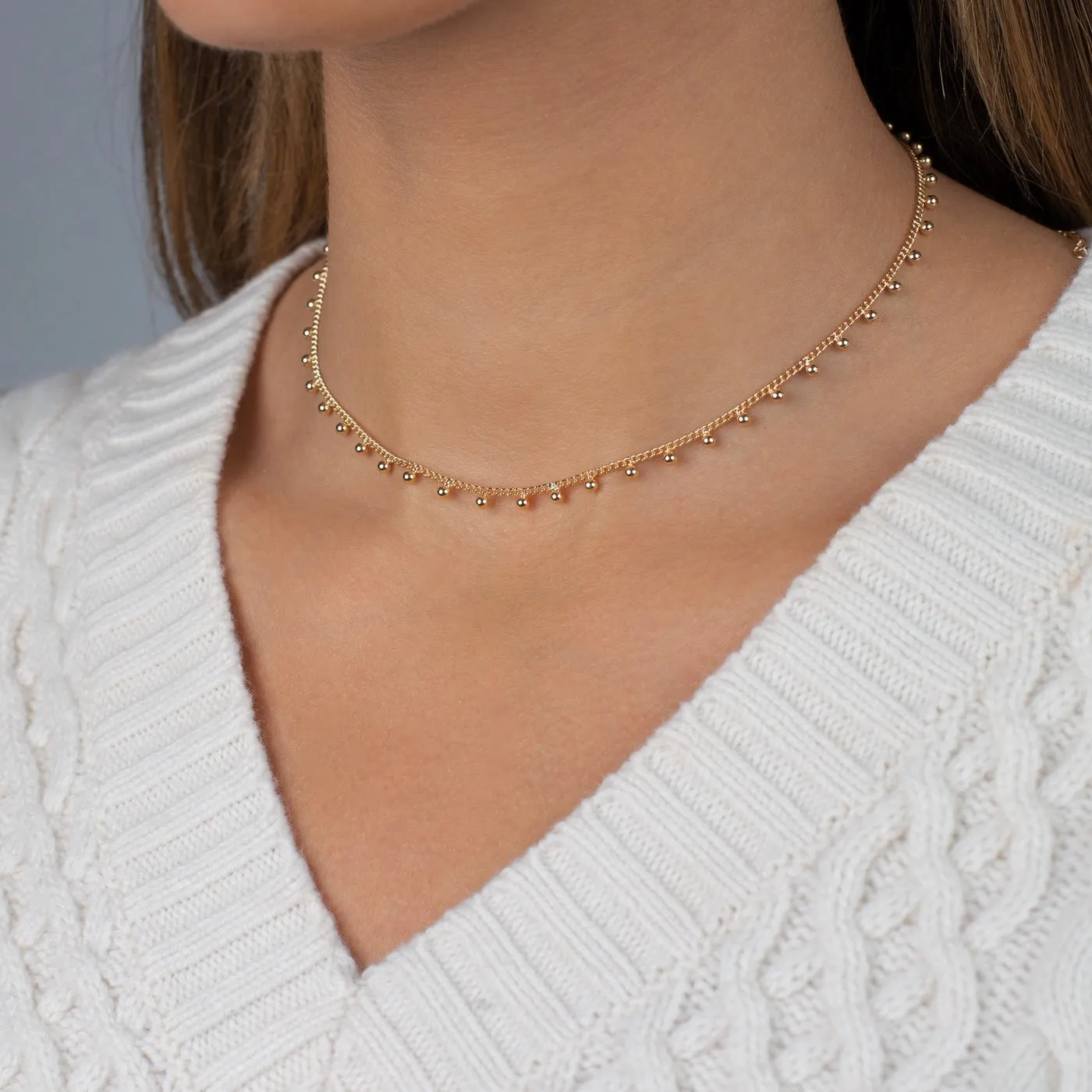 Scattered Beads Necklace sold by Adina Eden's product image thumbnail 3