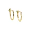 Solid Thin Rounded Huggie Earring 14K sold by Adina Eden's