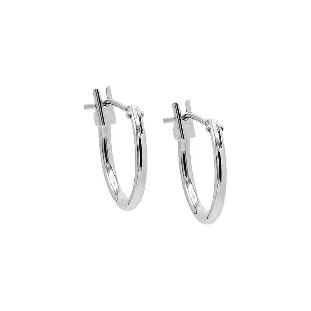 Solid Thin Rounded Huggie Earring 14K sold by Adina Eden's product image thumbnail 3