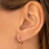Solid Thin Rounded Huggie Earring 14K sold by Adina Eden's