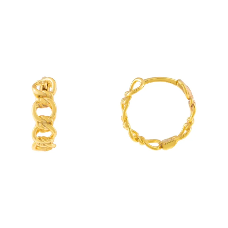 Knotted Chain Hoop Earring sold by Adina Eden's