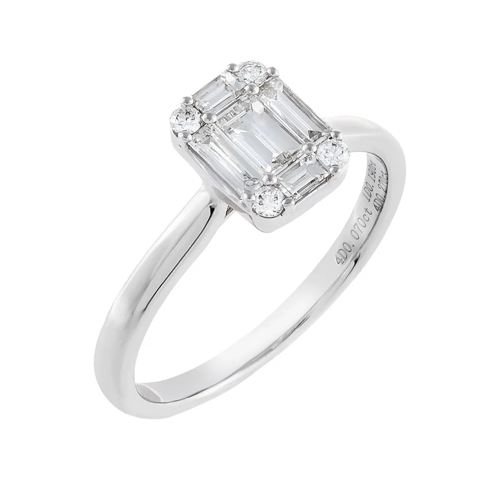 Diamond Baguette Stone Ring 14K sold by Adina Eden's