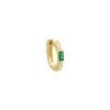 Colored Pavé Baguette Huggie Earring sold by Adina Eden's