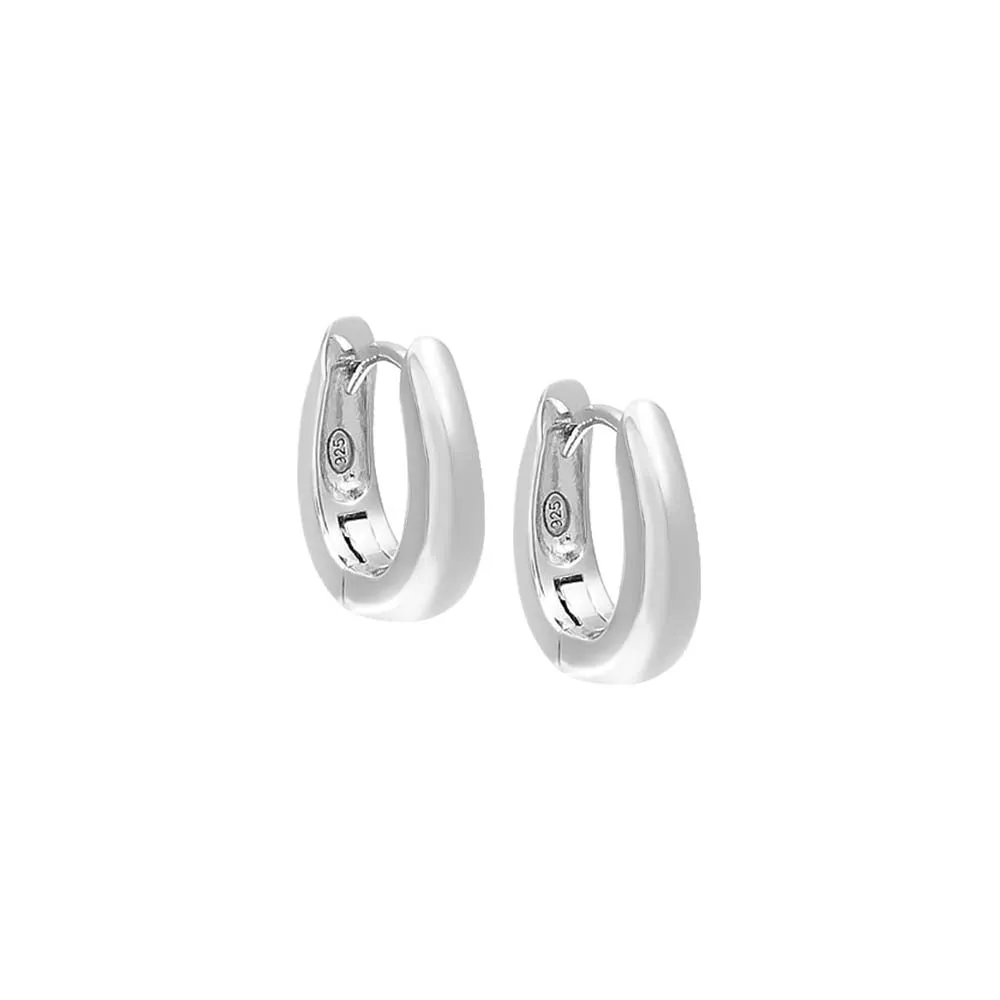 Chunky Solid Hoop Earring sold by Adina Eden's product image thumbnail 3