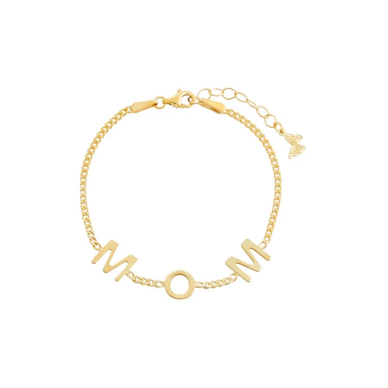 MOM Block Name Bracelet sold by Adina Eden's