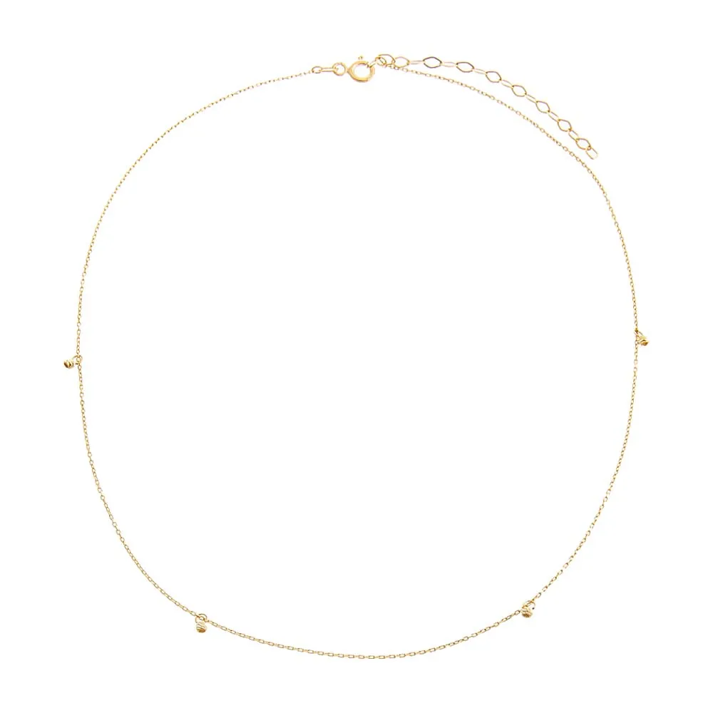 Dainty Dangling Beaded Choker Necklace 14K sold by Adina Eden's product image thumbnail 3