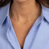 Diamond Pave Triple Initial Necklace 14K sold by Adina Eden's