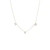 Diamond Pave Triple Initial Necklace 14K sold by Adina Eden's