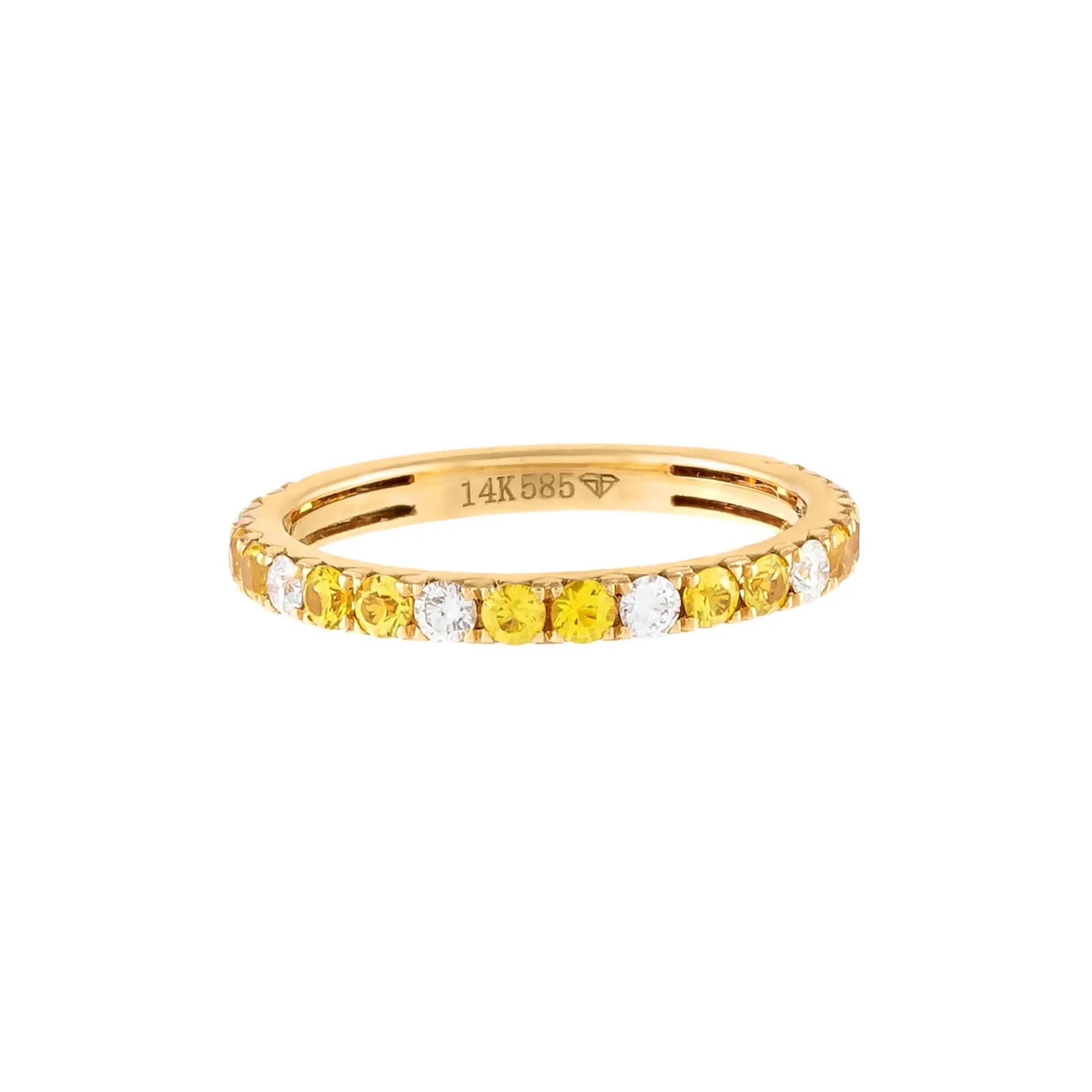 Diamond X Gemstone Colored Band 14K sold by Adina Eden's product image thumbnail 5