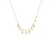 Dangling Pavé Marquise X Colored Gemstone Necklace sold by Adina Eden's