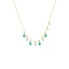 Dangling Pavé Marquise X Colored Gemstone Necklace sold by Adina Eden's