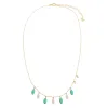 Dangling Pavé Marquise X Colored Gemstone Necklace sold by Adina Eden's
