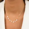 Dangling Pavé Marquise X Colored Gemstone Necklace sold by Adina Eden's