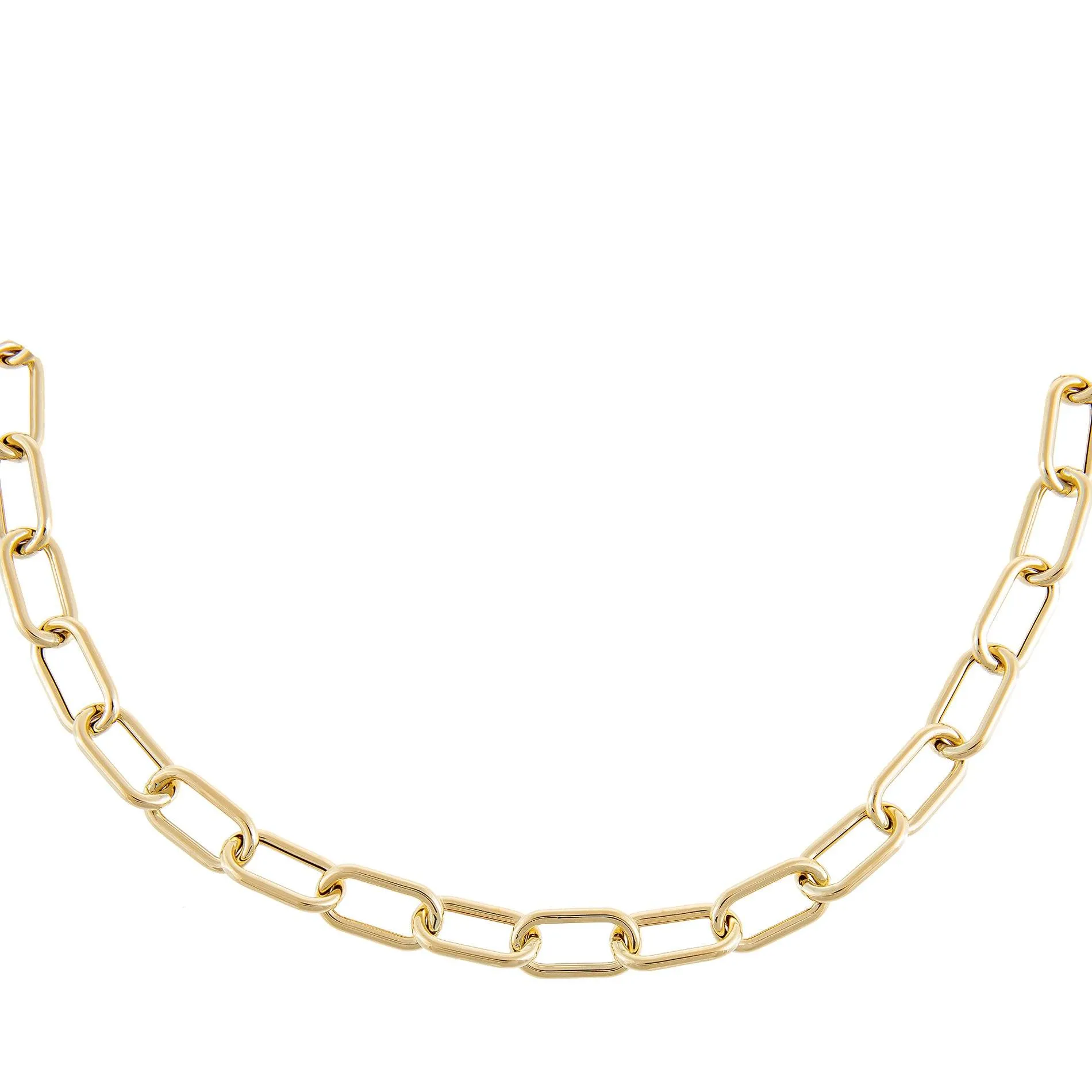 Hollow Chunky Link Necklace 14K sold by Adina Eden's product image thumbnail 4