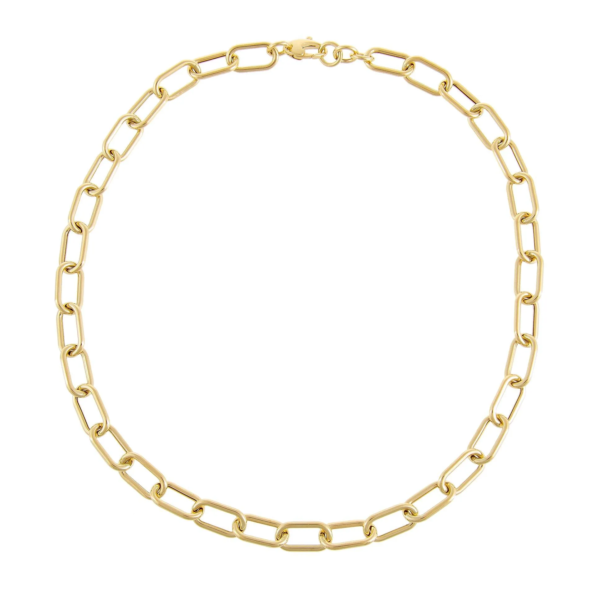 Hollow Chunky Link Necklace 14K sold by Adina Eden's product image thumbnail 3