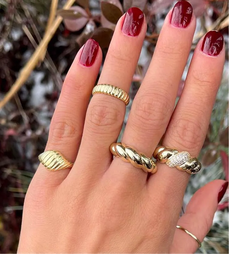 Pavé Puffed Braided Ring sold by Adina Eden's product image thumbnail 2