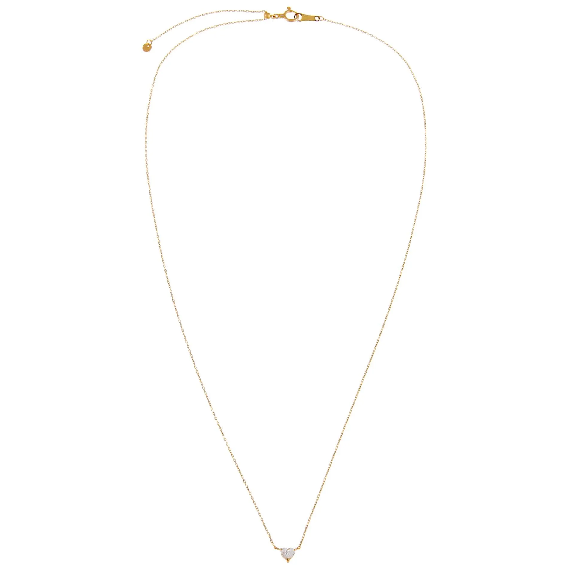 Diamond Heart Necklace 14K sold by Adina Eden's product image thumbnail 4