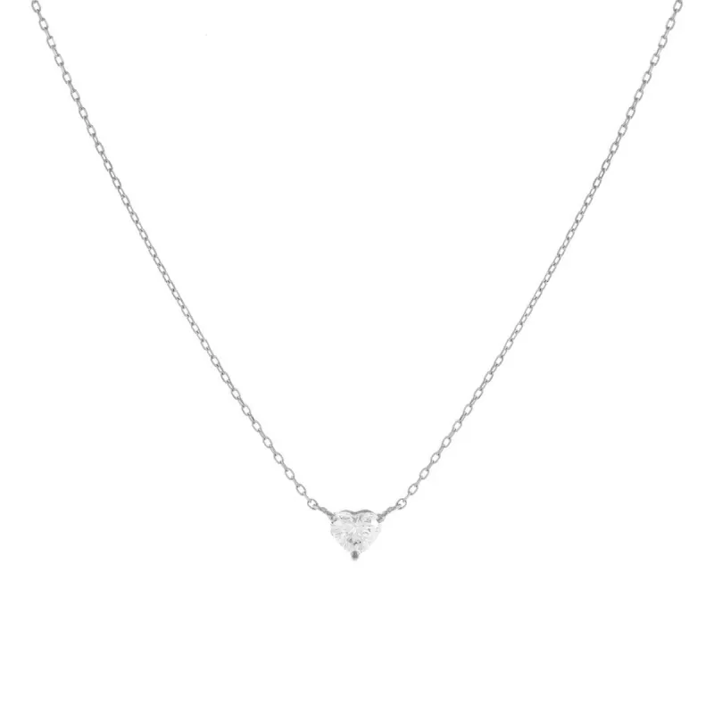Diamond Heart Necklace 14K sold by Adina Eden's