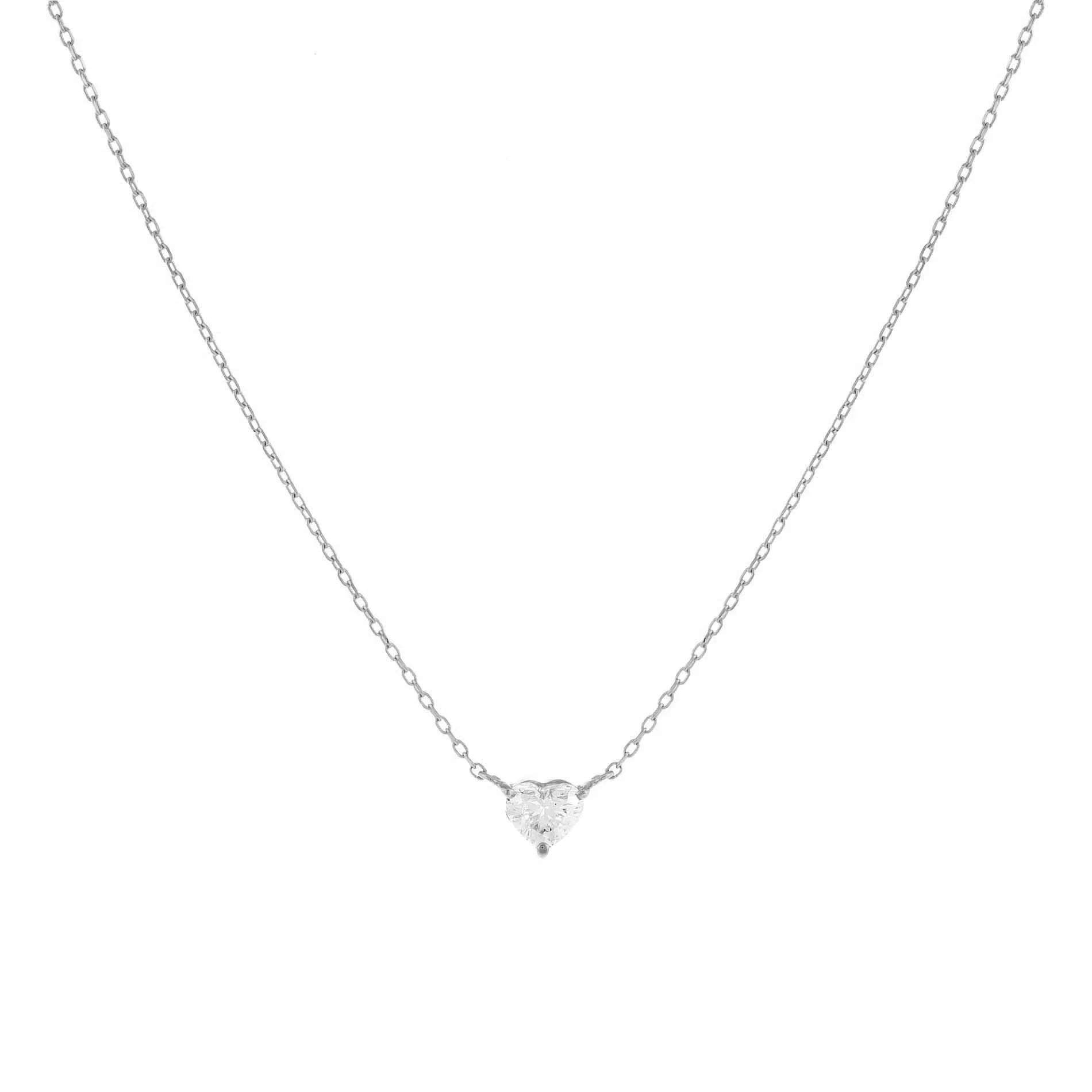 Diamond Heart Necklace 14K sold by Adina Eden's