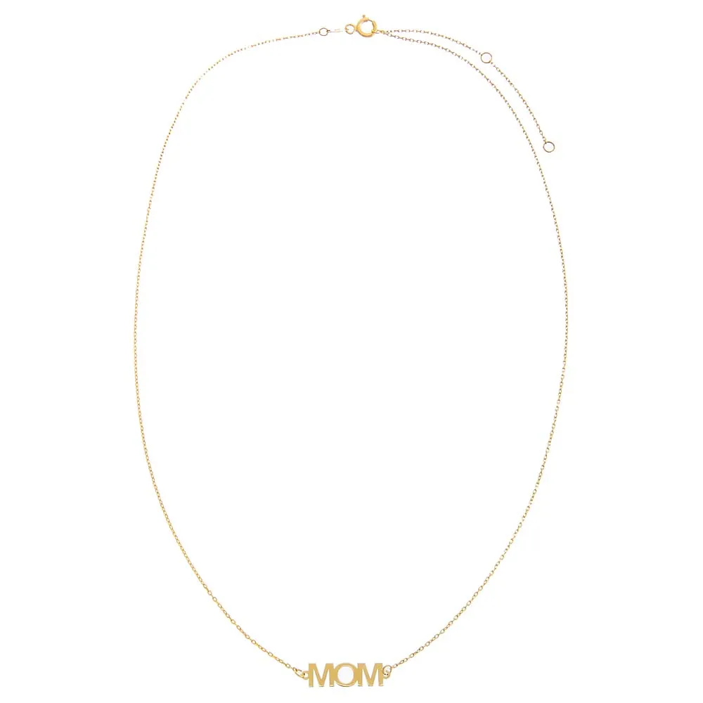 Solid Mom Nameplate Necklace 14K sold by Adina Eden's product image thumbnail 3