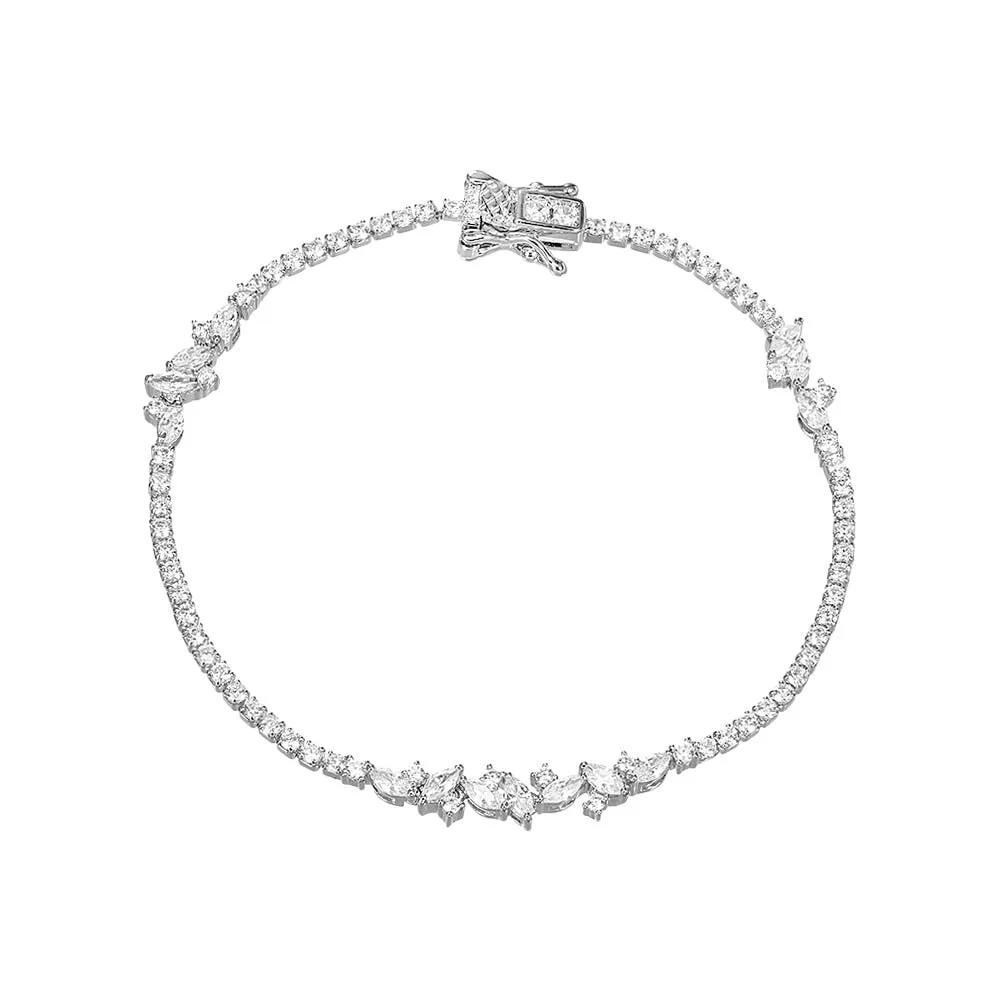 CZ Multi Shape Accented Tennis Bracelet sold by Adina Eden's product image thumbnail 2