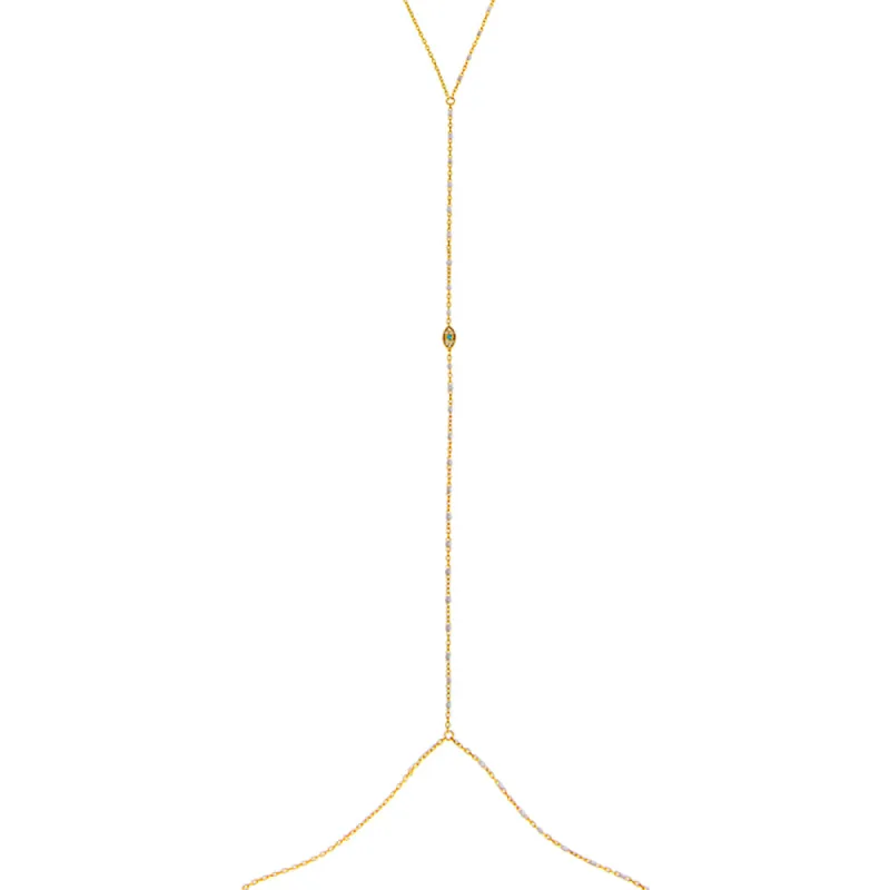 Dainty Evil Eye Body Chain sold by Adina Eden's