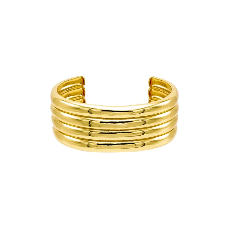 Triple Solid Hollow Bangle Bracelet sold by Adina Eden's