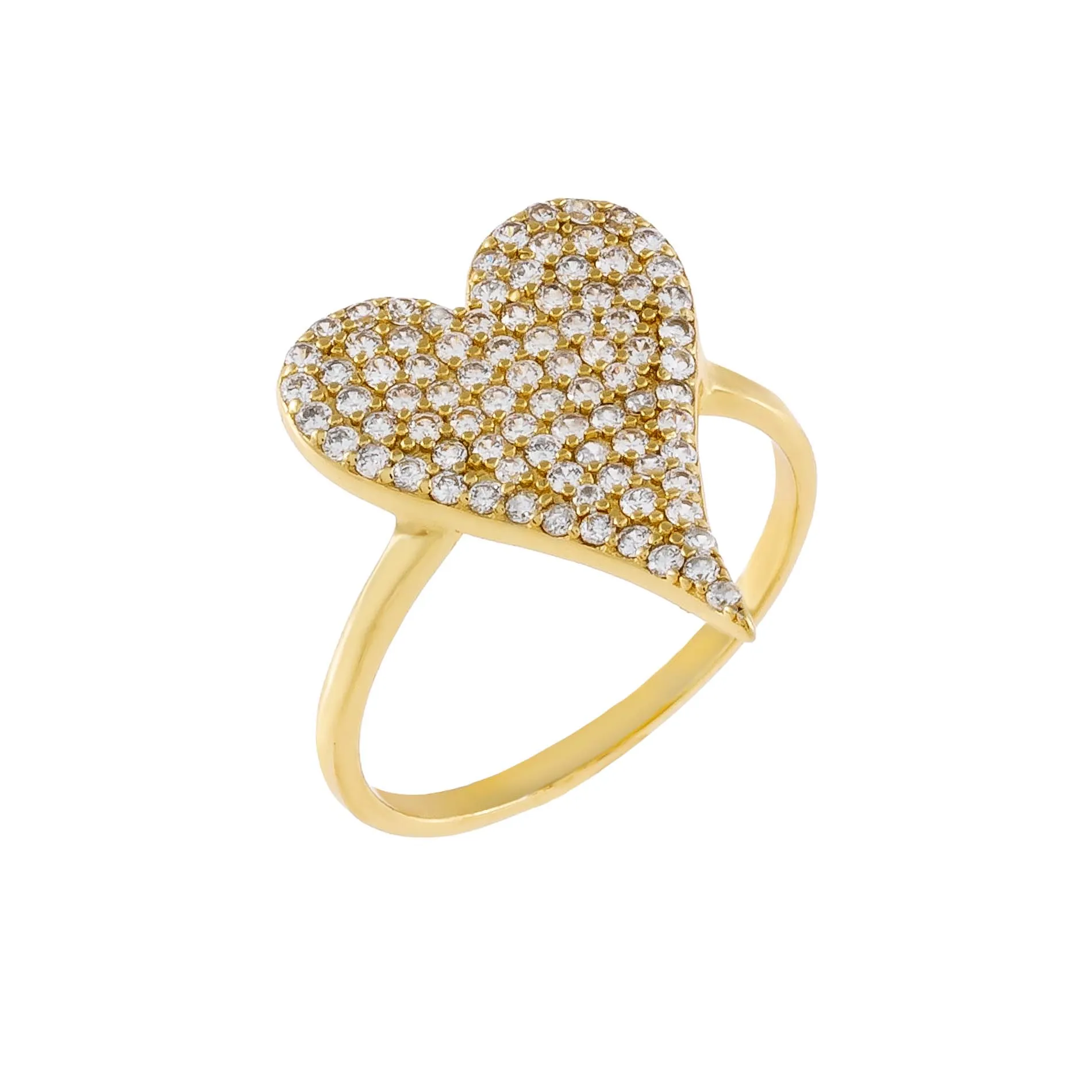 Pavé Heart Ring sold by Adina Eden's