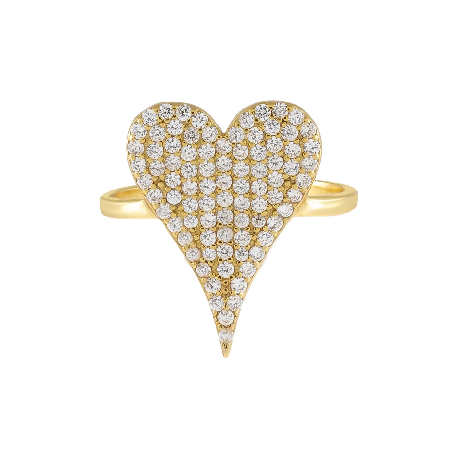Pavé Heart Ring sold by Adina Eden's product image thumbnail 2