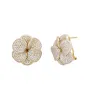 Pavé Large Flower On The Ear Stud Earring sold by Adina Eden's
