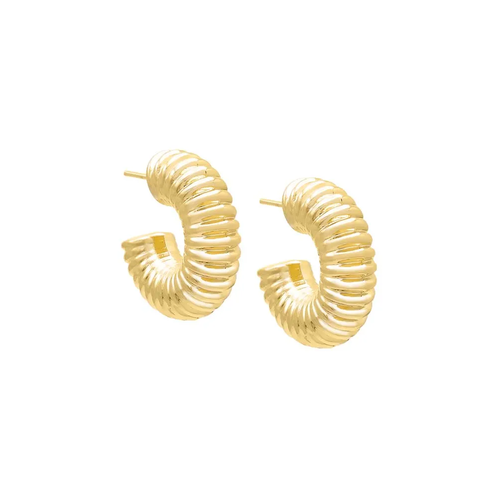 Bubble Ridged Hoop Earring sold by Adina Eden's