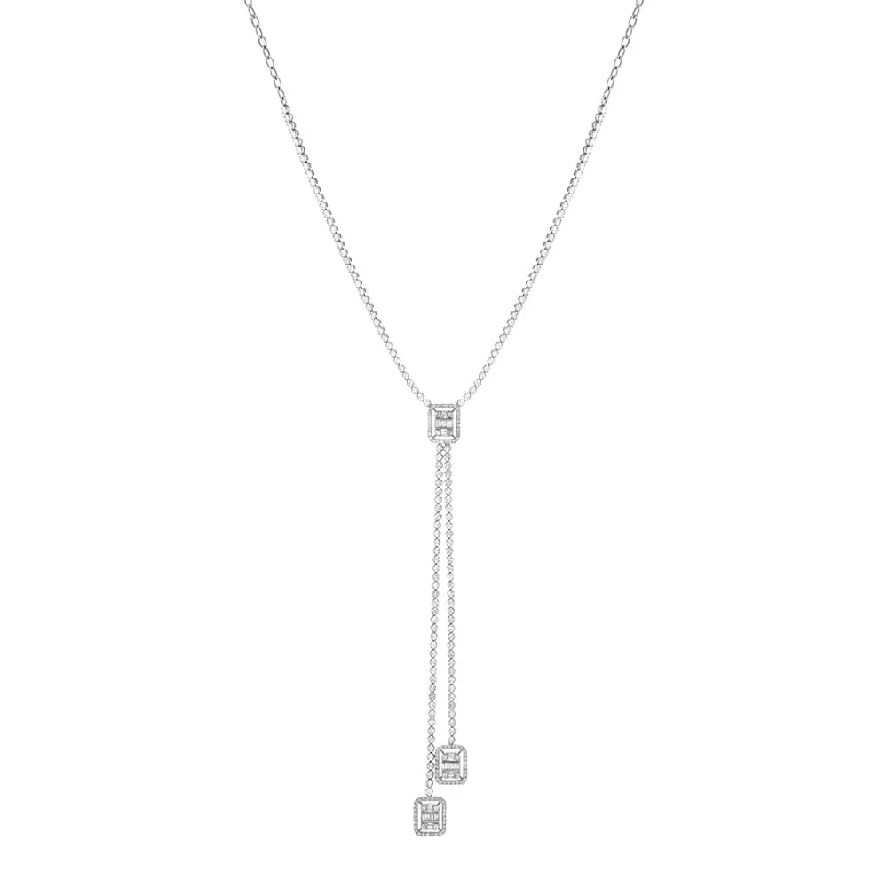 Radiant Diamond Lariat Necklace 14K sold by Adina Eden's product image thumbnail 4