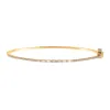 Diamond Thin Baguette X Pavé Bangle 14K sold by Adina Eden's