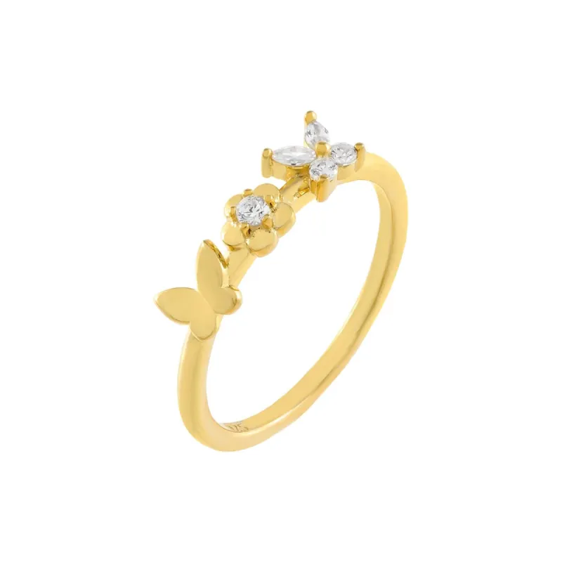 Butterfly X Flower Ring sold by Adina Eden's