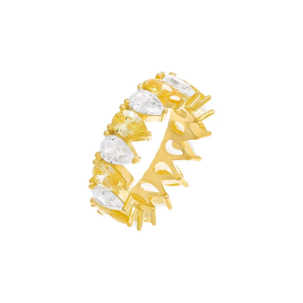 Colored Pear Shaped Eternity Band sold by Adina Eden's product image thumbnail 3