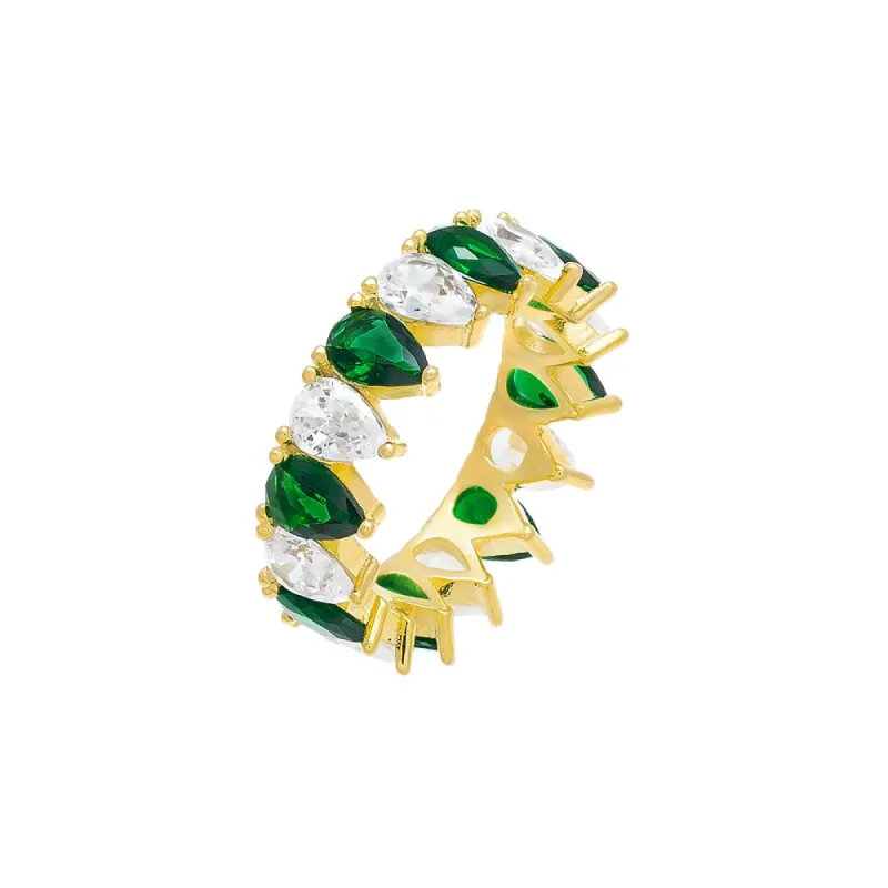 Colored Pear Shaped Eternity Band sold by Adina Eden's
