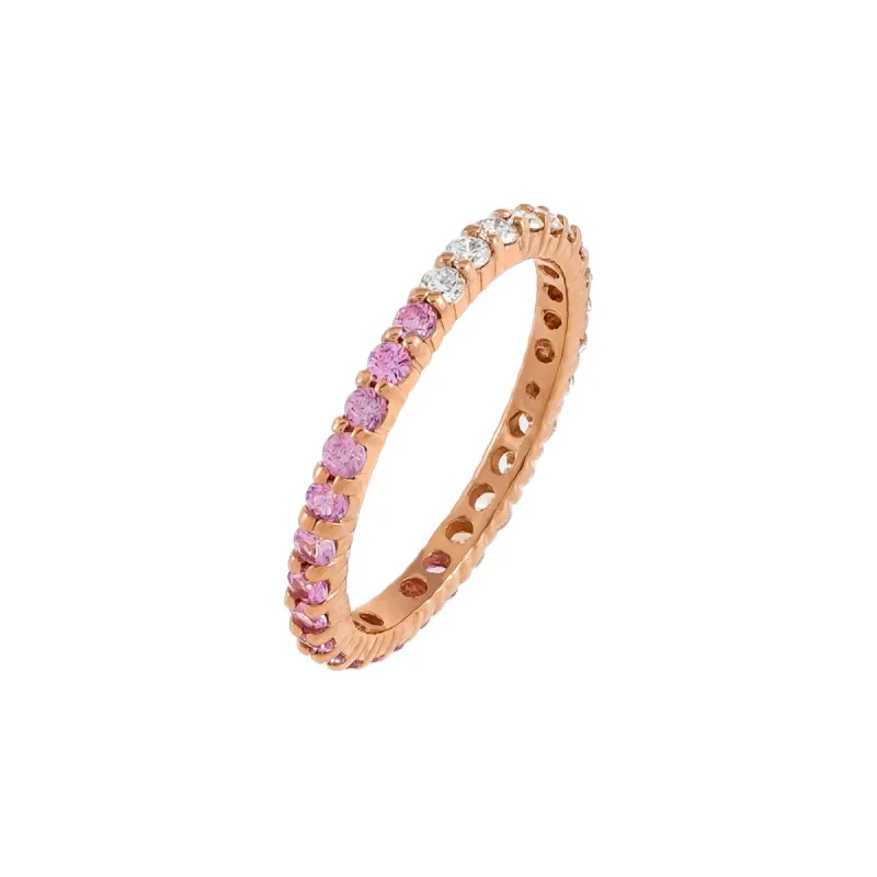 Diamond x Sapphire Pink Band 14K sold by Adina Eden's