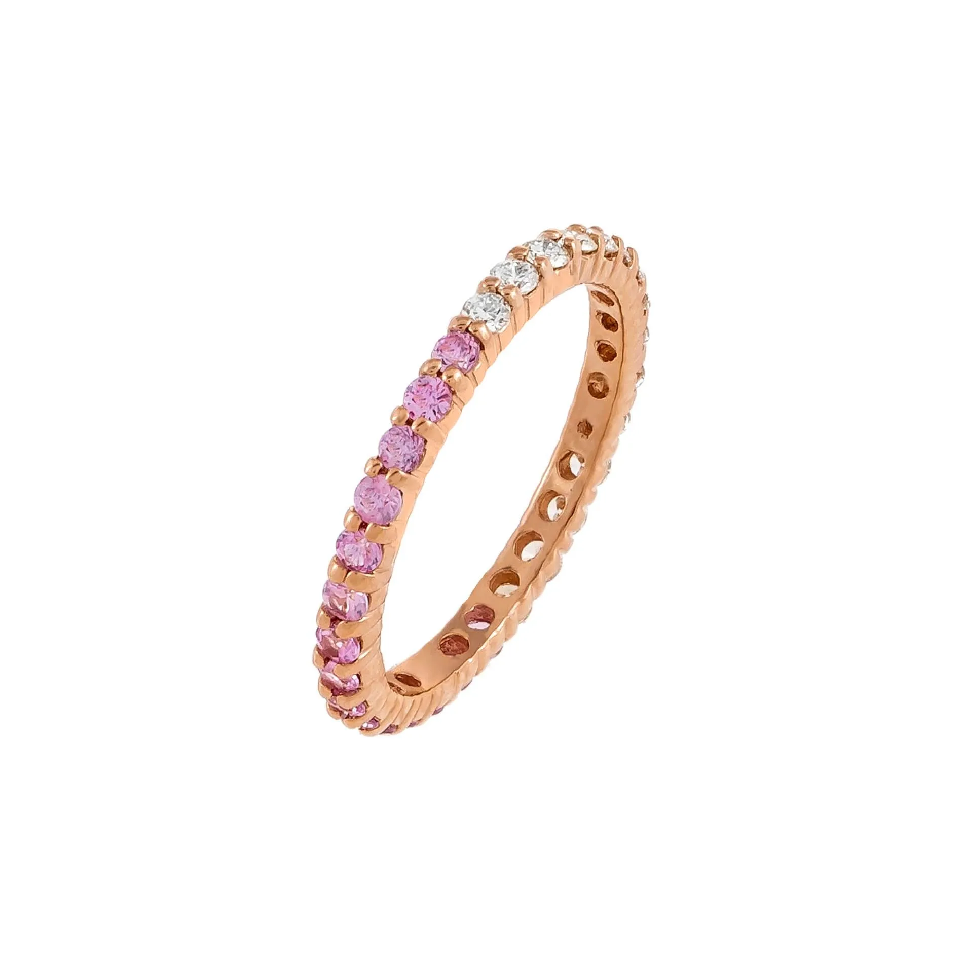 Diamond x Sapphire Pink Band 14K sold by Adina Eden's